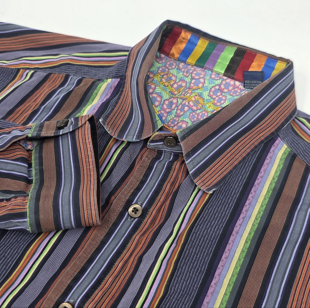 Robert Graham Multicolor Striped Button-Down Shirt